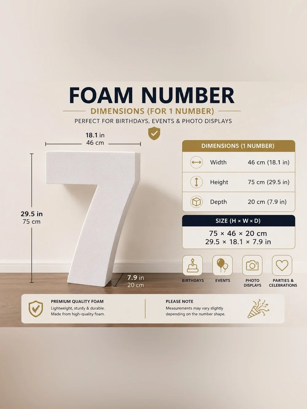 Custom Foam Event Number Set | Choose Your Numbers